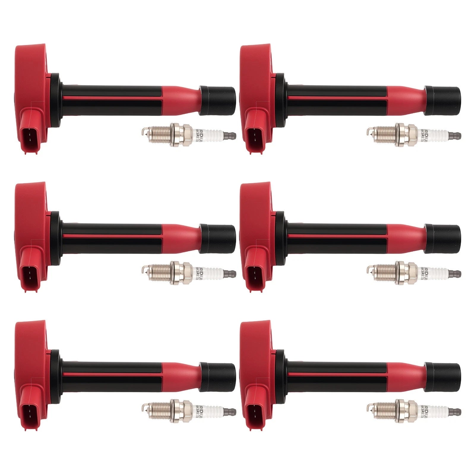 6-Pack Ignition Coil and Iridium Spark Plug for Honda Accord Odyssey (1999–2004)