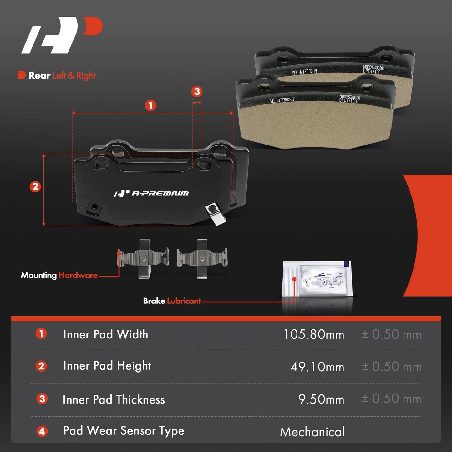 8x Ceramic Brake Pads for Chevy Corvette (2015–2019)