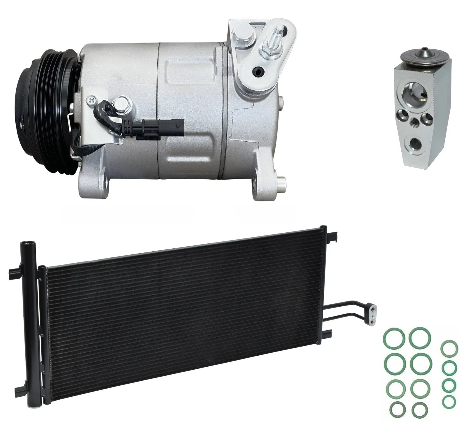 AC Compressor Kit With Condenser Replacement for Chevy Silverado 1500 (2017–2017)