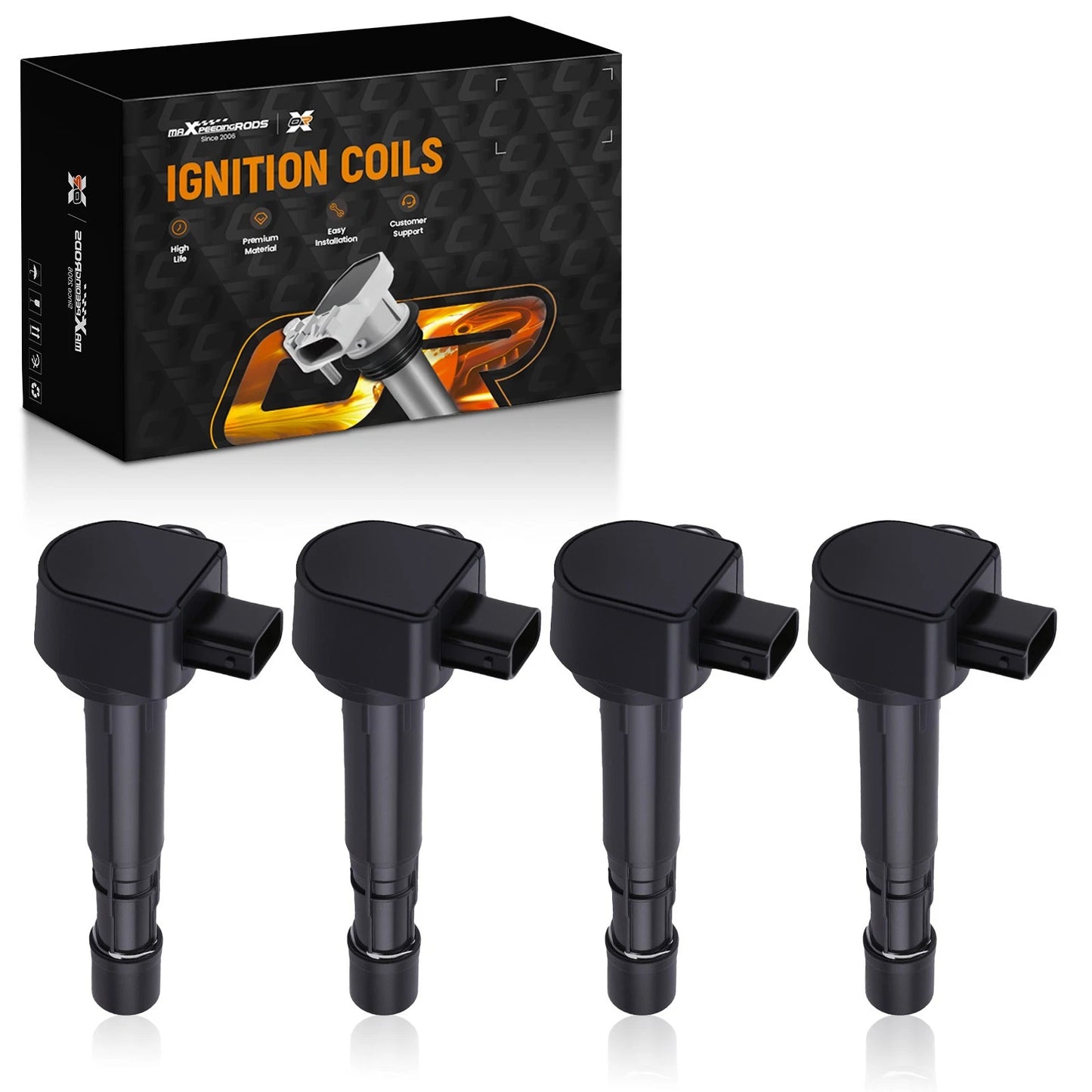 4x Ignition Coil Kit for Honda Civic & Pilot (2001–2008) 1.7L/3.5L