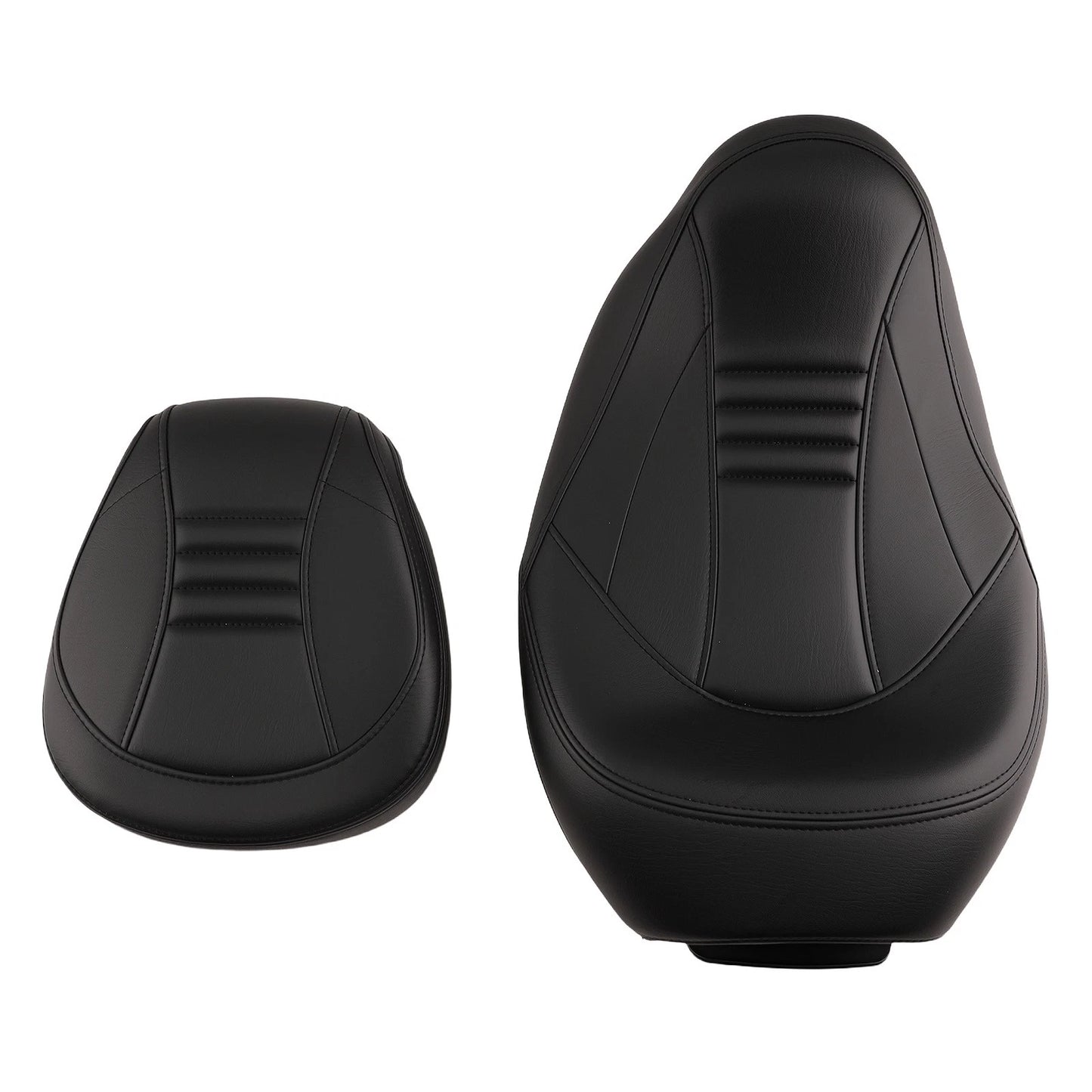 Black Low Profile Driver Seat for Harley Touring (2009–2024) Leather