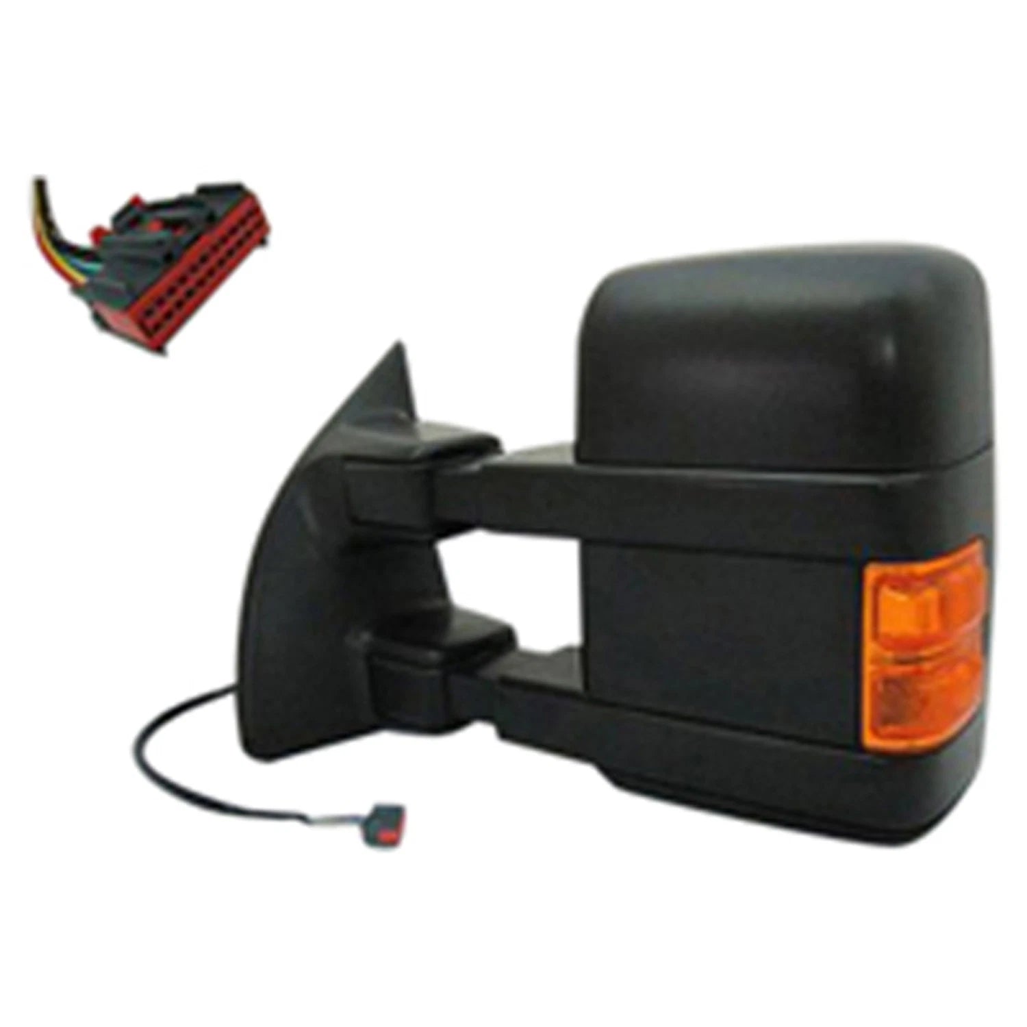 Replacement Textured Driver Side Power Door Mirror w/Heated Glass