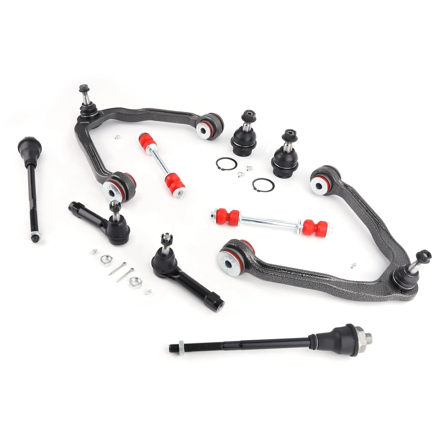10Pc Front Upper Control Arms & Tie Rods for Cadillac Escalade (2002–2006)