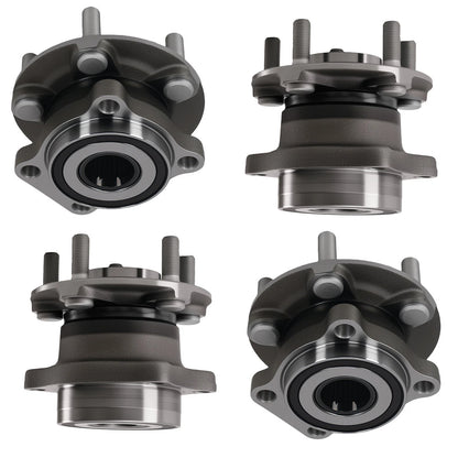 4pcs Front & Rear Wheel Bearing Hubs for Subaru Impreza (2008–2013)