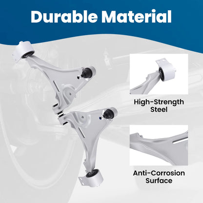 Front Lower Control Arms Inner & Outer Tie Rod Ends for Cadillac DTS (2006–2011)