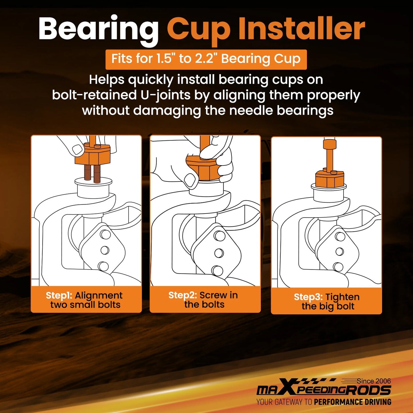 Heavy-Duty U-Joint Puller for Bearing Cup Installer (1.5–2.2) 10102 5192 for 2000–2004