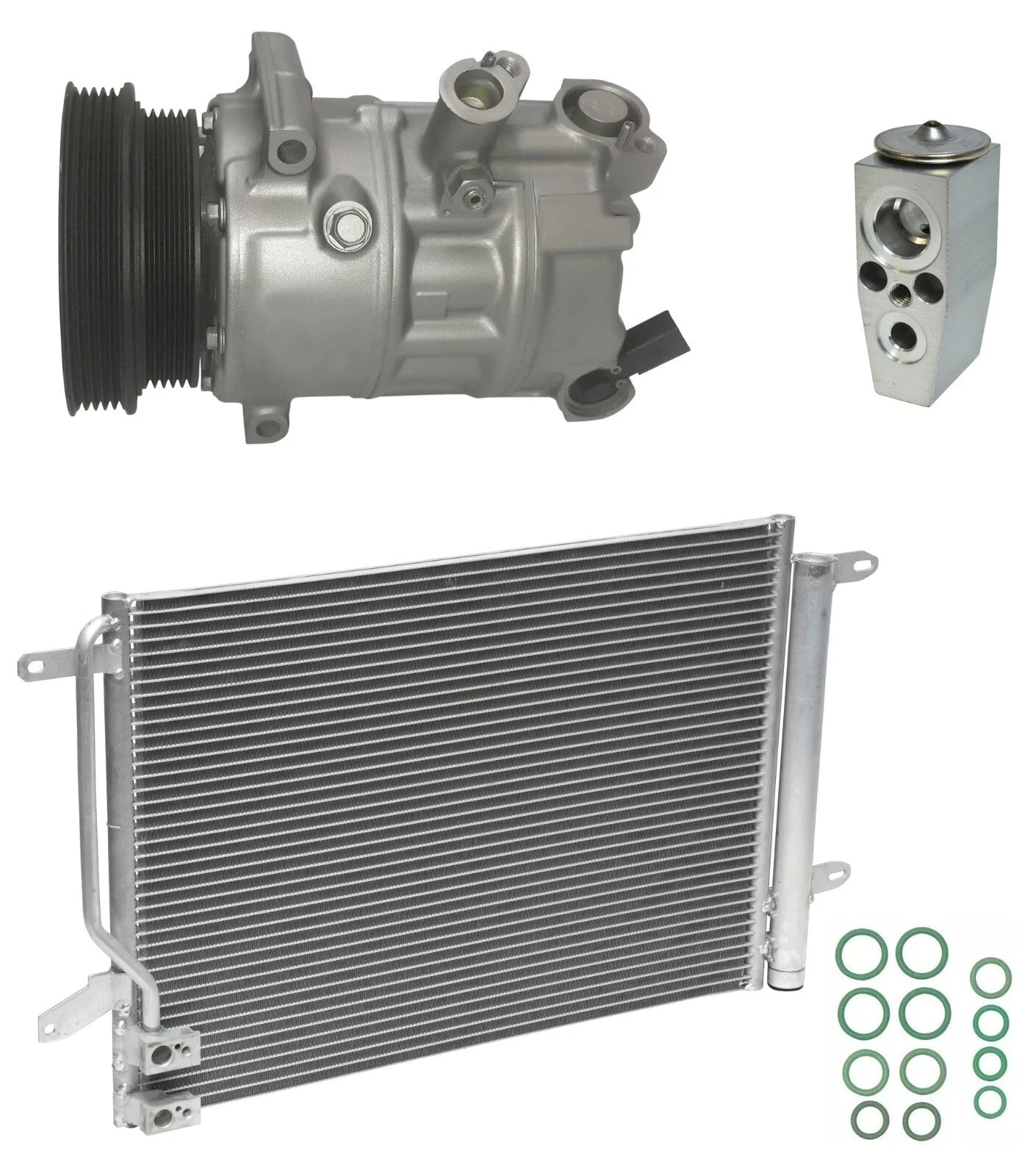 AC Compressor Kit W Condenser for Volkswagen Beetle 2.5L (2013–2019)