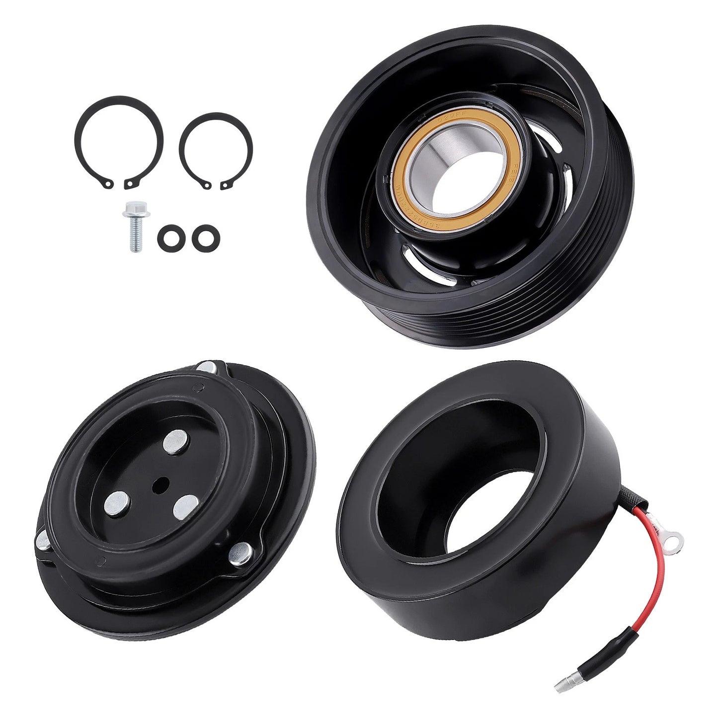 AC Compressor Clutch Coil Pulley Kit for Toyota Tacoma 2.7L (2005–2015)