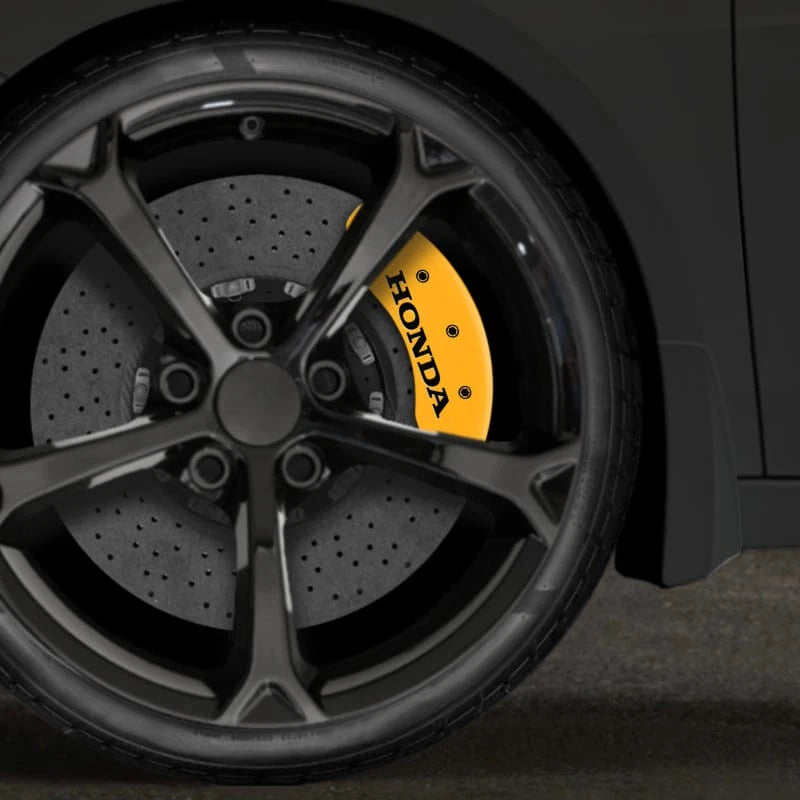 Yellow Honda/H Logo Caliper Covers for 2002-2003 Honda Civic Si by MGP