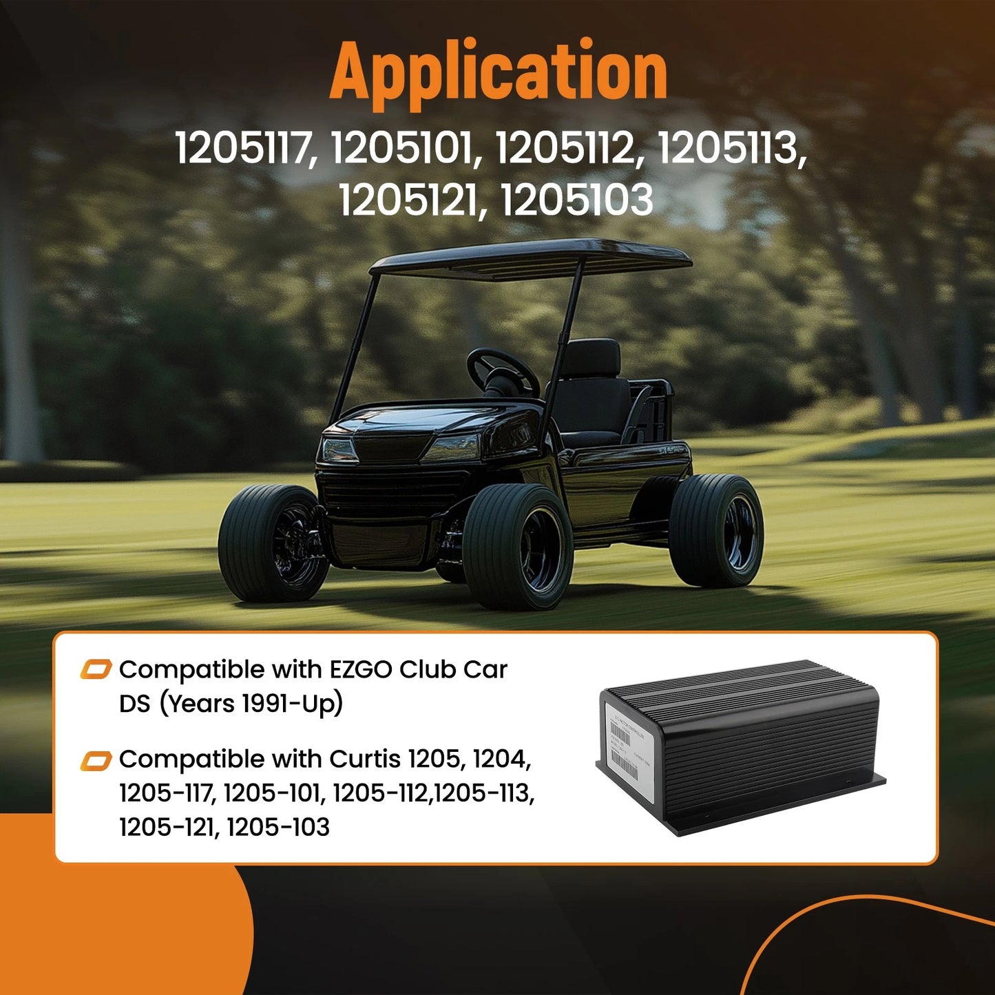 Controller 36V 500A 0–5KΩ for Golf Carts EZGO Club Car (2004–2015)
