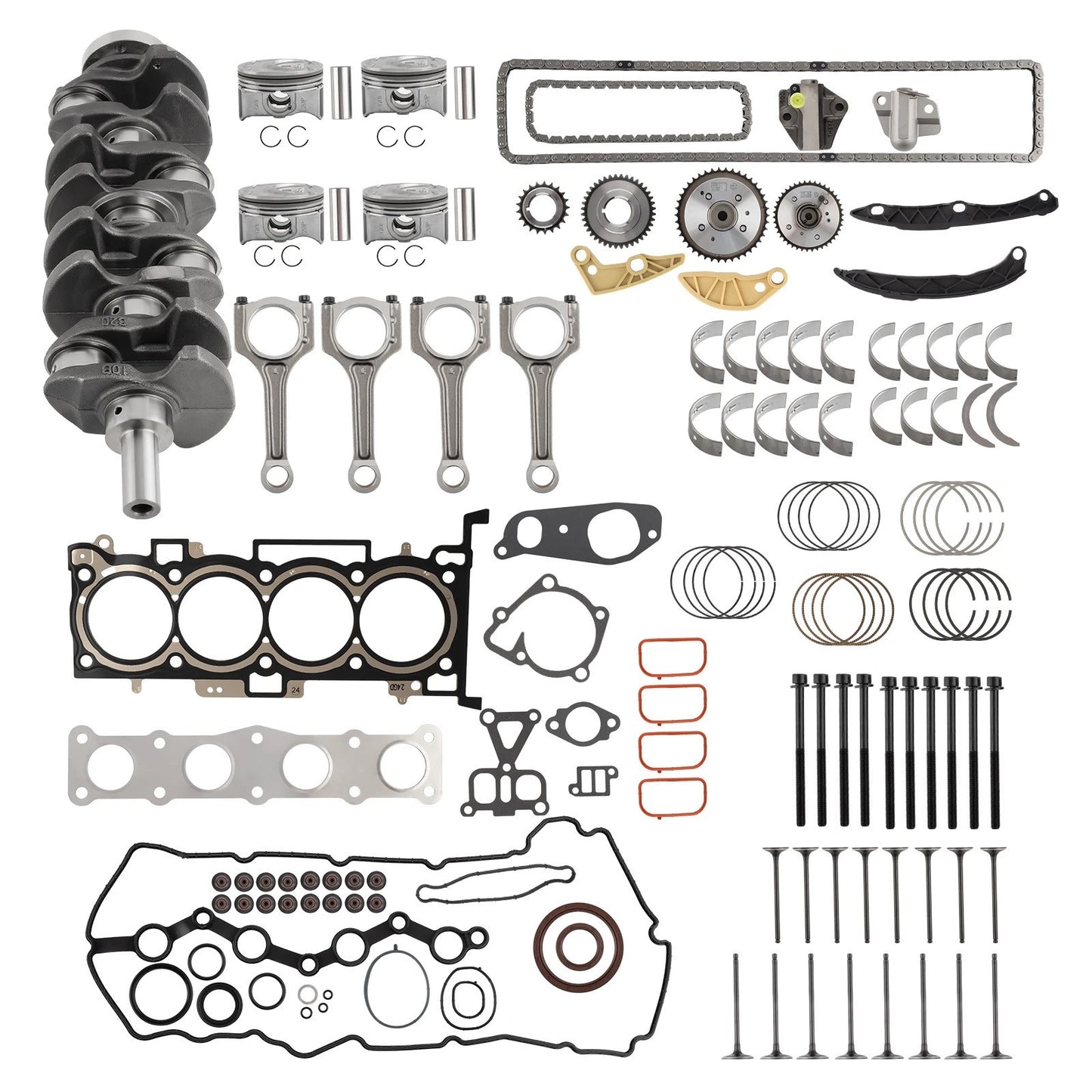 Engine Rebuild Kit and Crankshaft for Hyundai Sonata Kia Sportage (2013–2016)