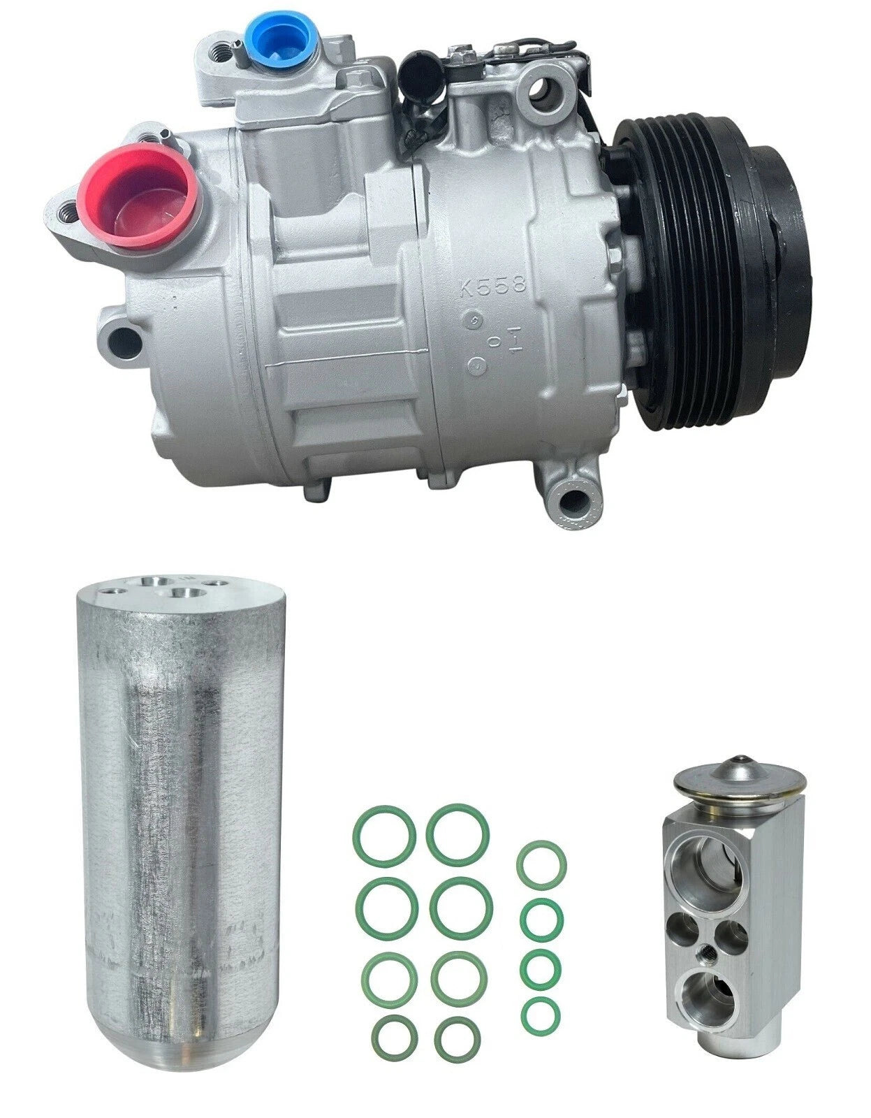AC Compressor Kit with 6-Groove Pulley for BMW X3 3.0L (2009–2010)