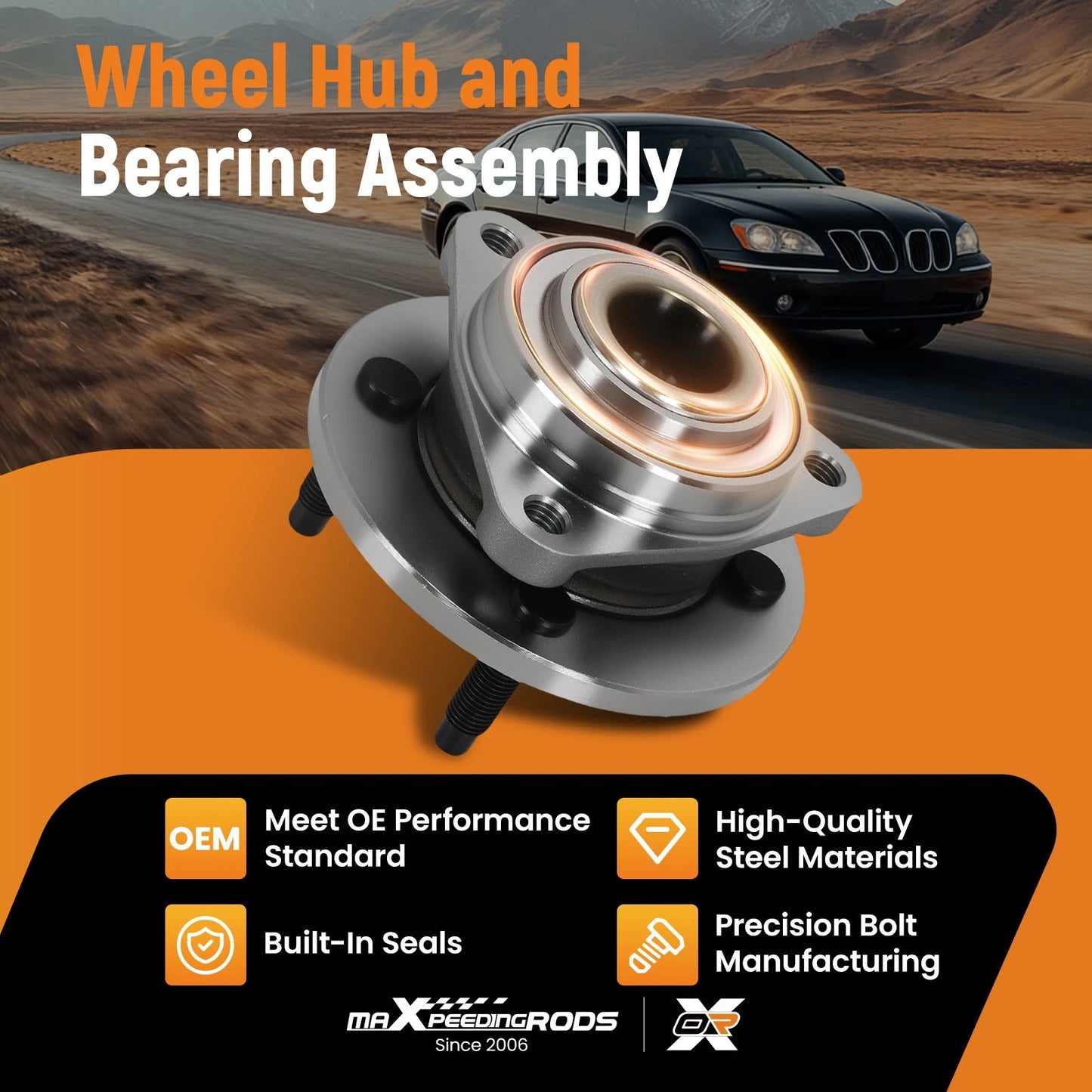Front Wheel Hub & Bearing Assembly for Chevrolet Cobalt 2005–2010 (FWD)