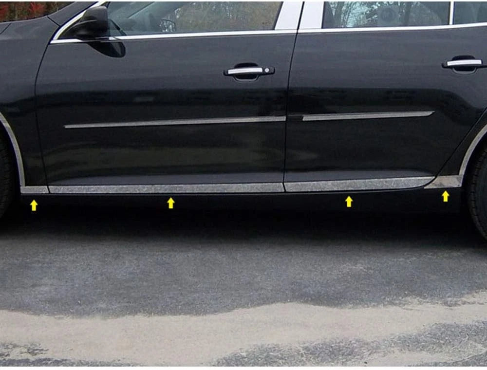 8pc. Luxury FX Stainless 1 3/8' - 2 1/8' Rocker Trim for 13-15 Chevy Malibu Ltd