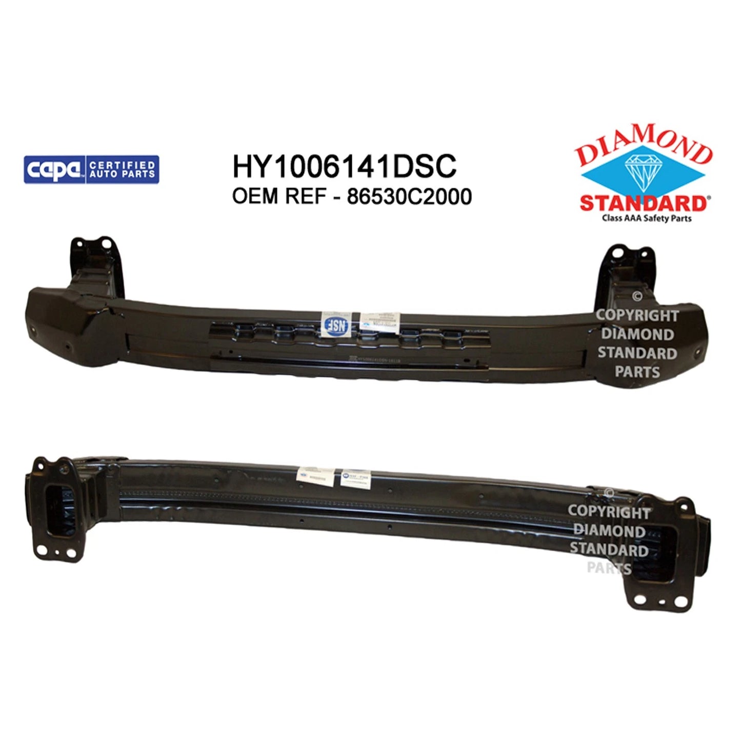 Front Bumper Impact Bar Replacement Steel for Toyota Highlander (2017–2023)