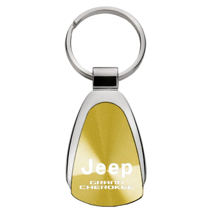 Gold Teardrop Keychain - Officially Licensed for Jeep Grand Cherokee