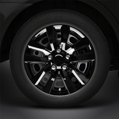 16" 4pc Gloss Black Hubcaps/Wheel Covers for Steel Wheels 'Altima' Style (Set of