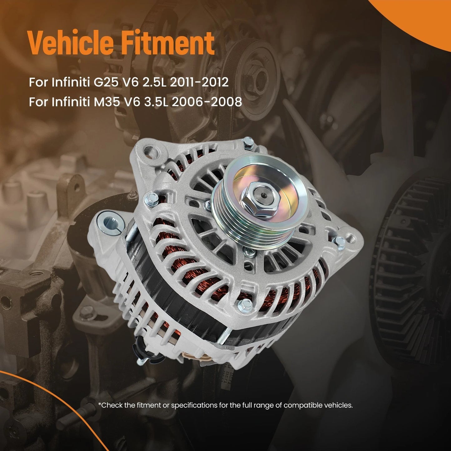 150A 12V Alternator for Infiniti G25/G37 M35 (2006–2012)