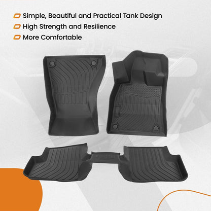 Black Waterproof Carpet Floor Mats for Audi A4/S4 A4 Quattro (2009–2016)