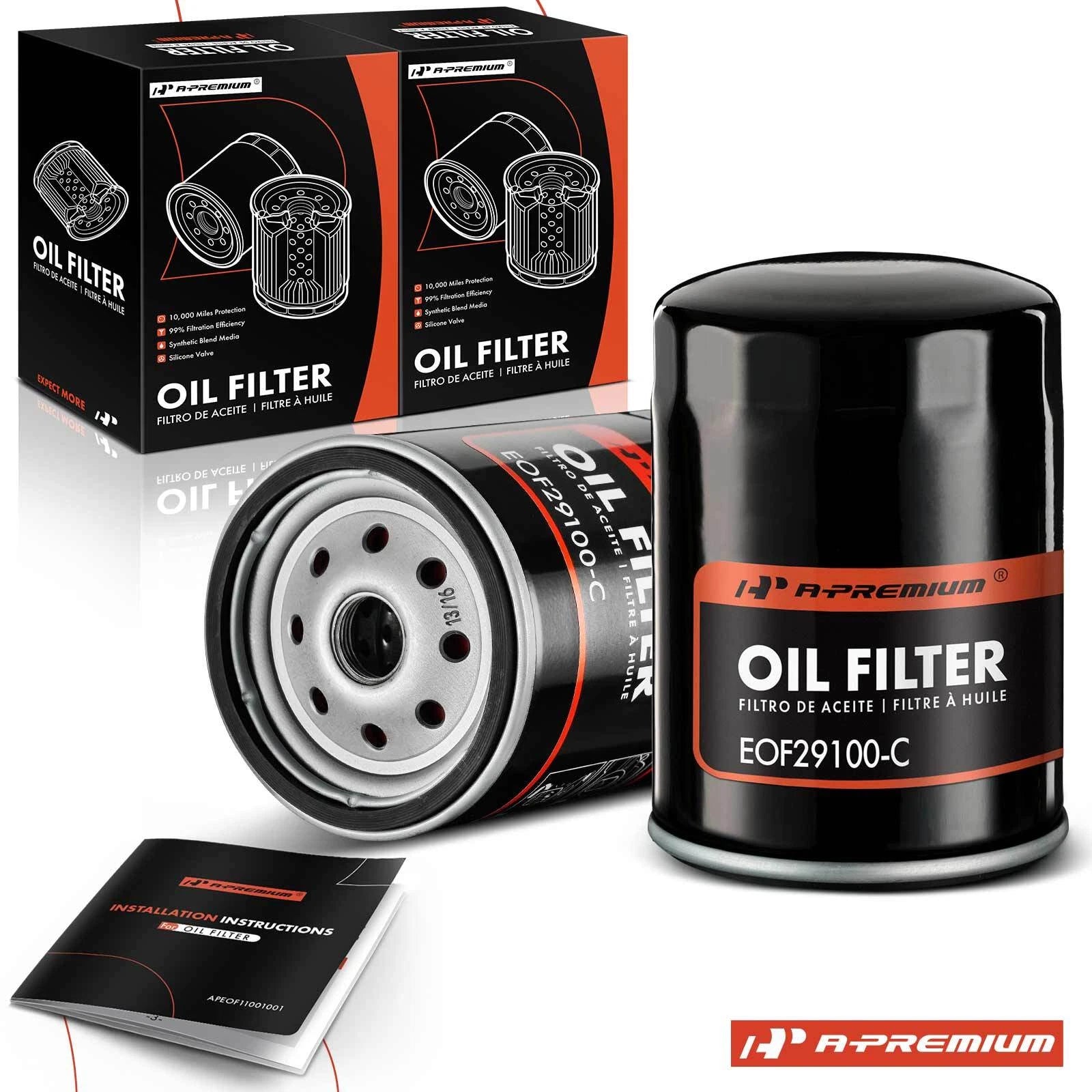 2X Engine Oil Filter for Silverado 2500 HD 2001–2019 Silverado 3500