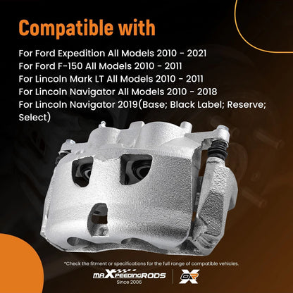 Brake Caliper Front LH with Bracket for Ford Expedition F-150 Lincoln (2018–2023)