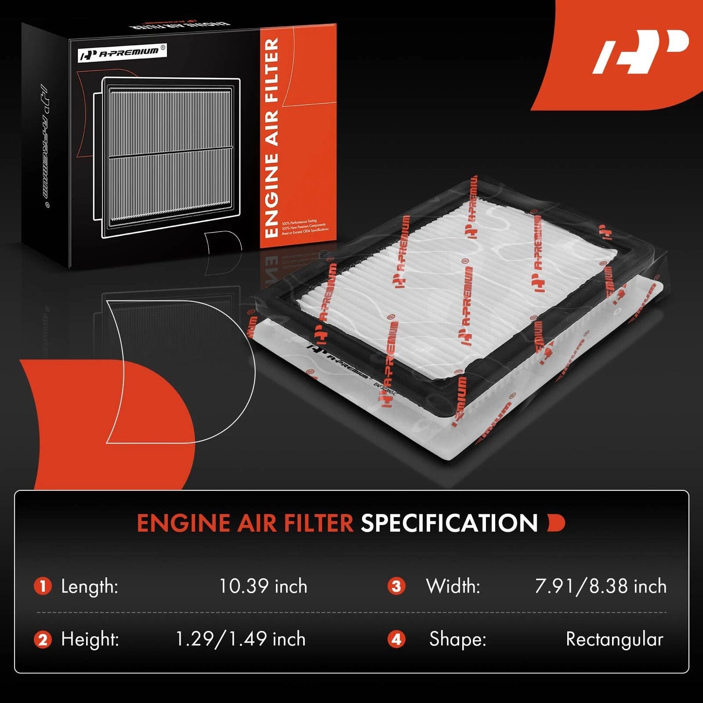 2X Engine Air Filter for Chevrolet Equinox GMC Terrain (2018–2022)