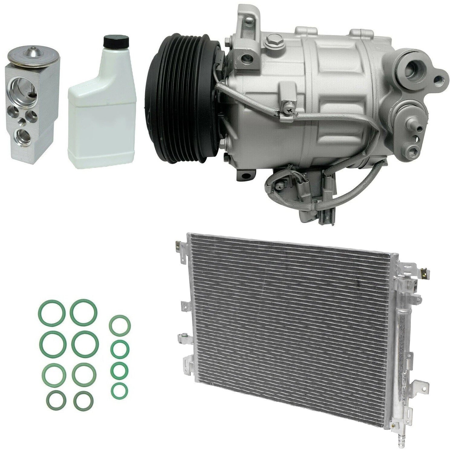 AC Compressor Kit with Condenser Replacement for Toyota Corolla (2014–2019)