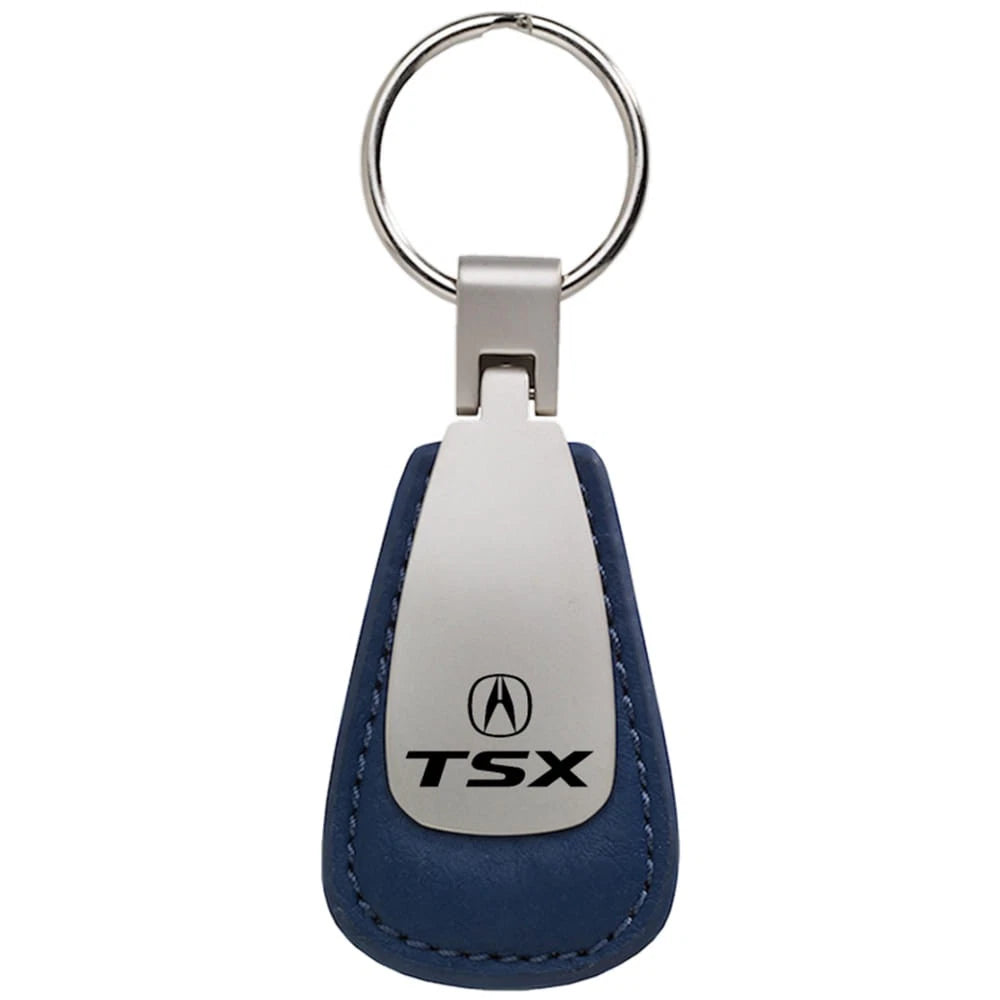 Blue Leather Teardrop Keychain - Officially Licensed for Acura TSX