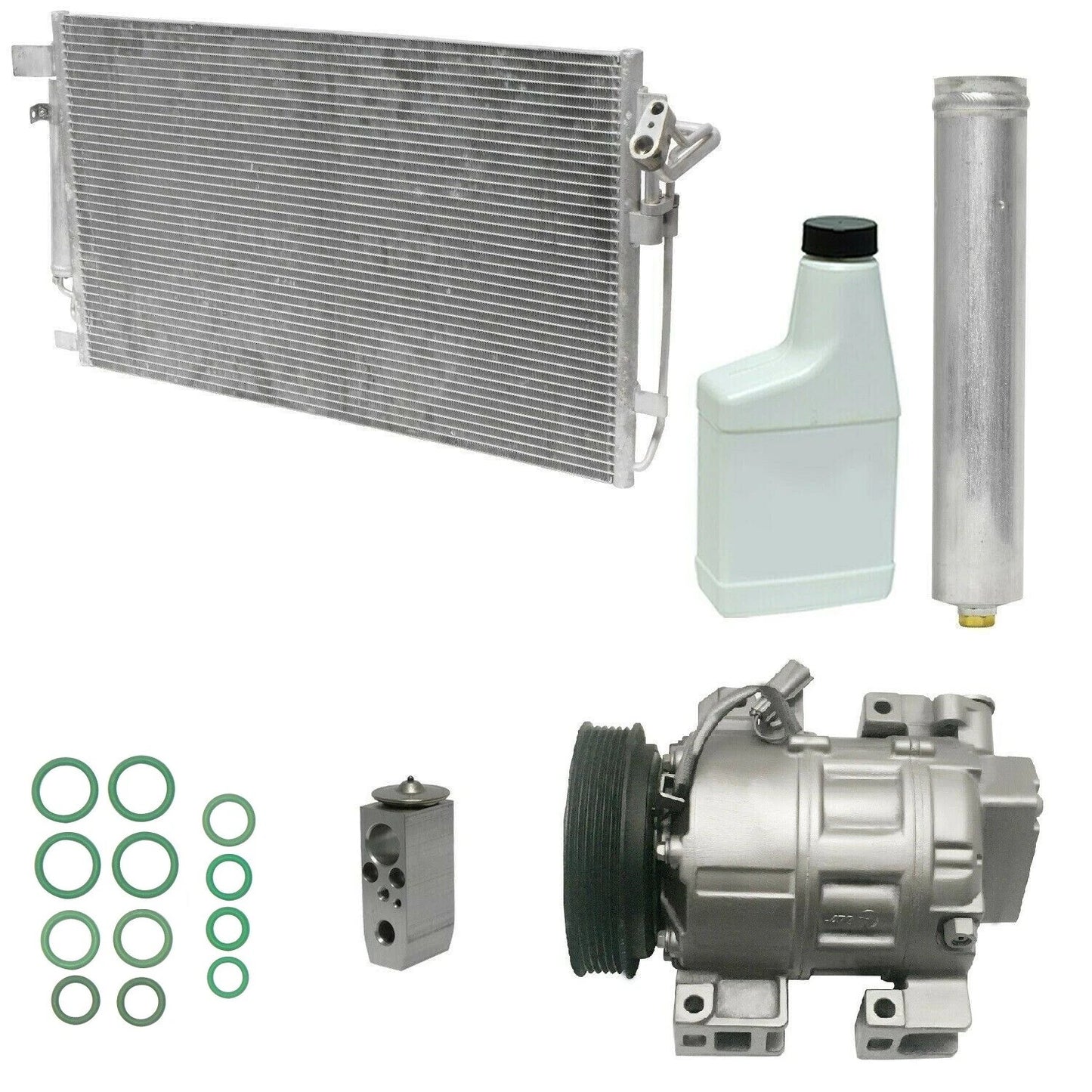 AC Compressor Kit with Condenser Replacement for Chevrolet Silverado (2001–2006)