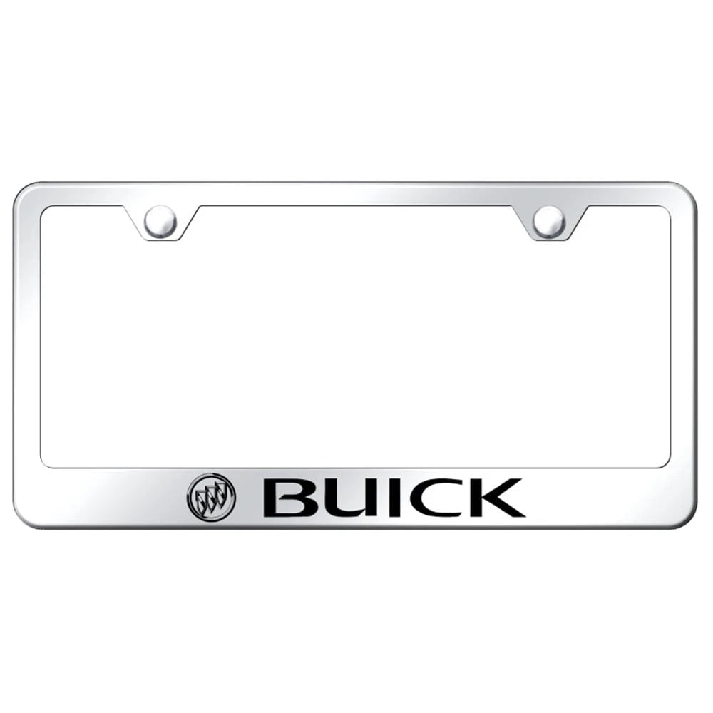 Etched on Stainless Steel License Plate Frame - Officially Licensed for Buick