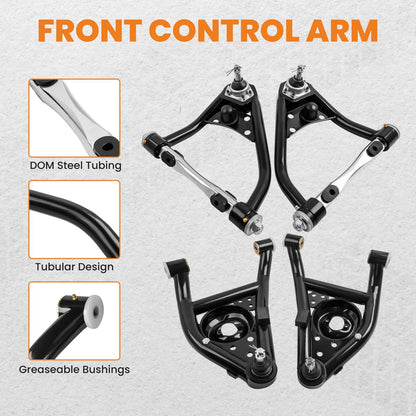 Front Tubular Control Arms Set for Chevrolet Camaro & Nova (1967–1974)