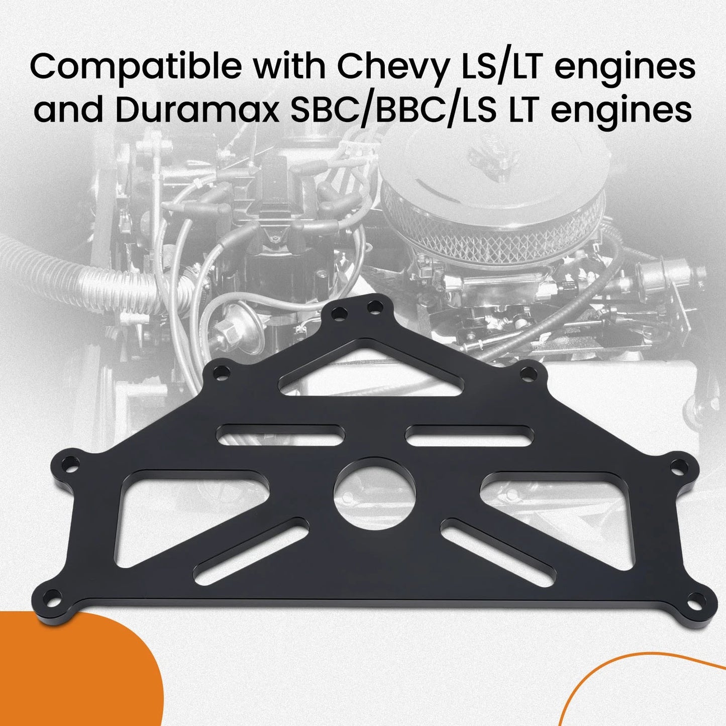 Engine Stand Adapter Plate for Chevrolet LS LT SBC BBC Duramax (Aluminum 1996–2024)