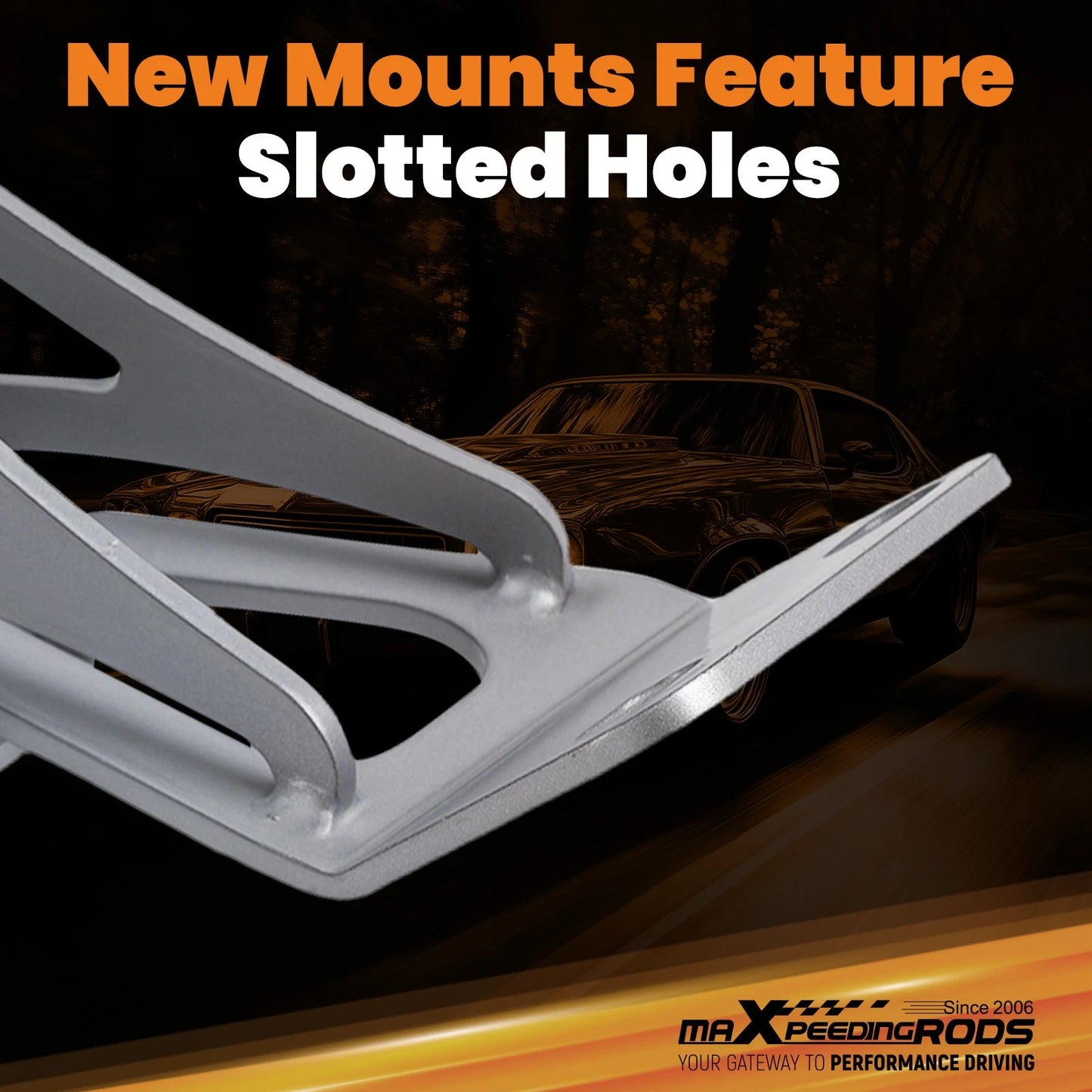 Engine Motor Mount Brackets Pair for Chevy C10 Small Block V8 (1963–1972)