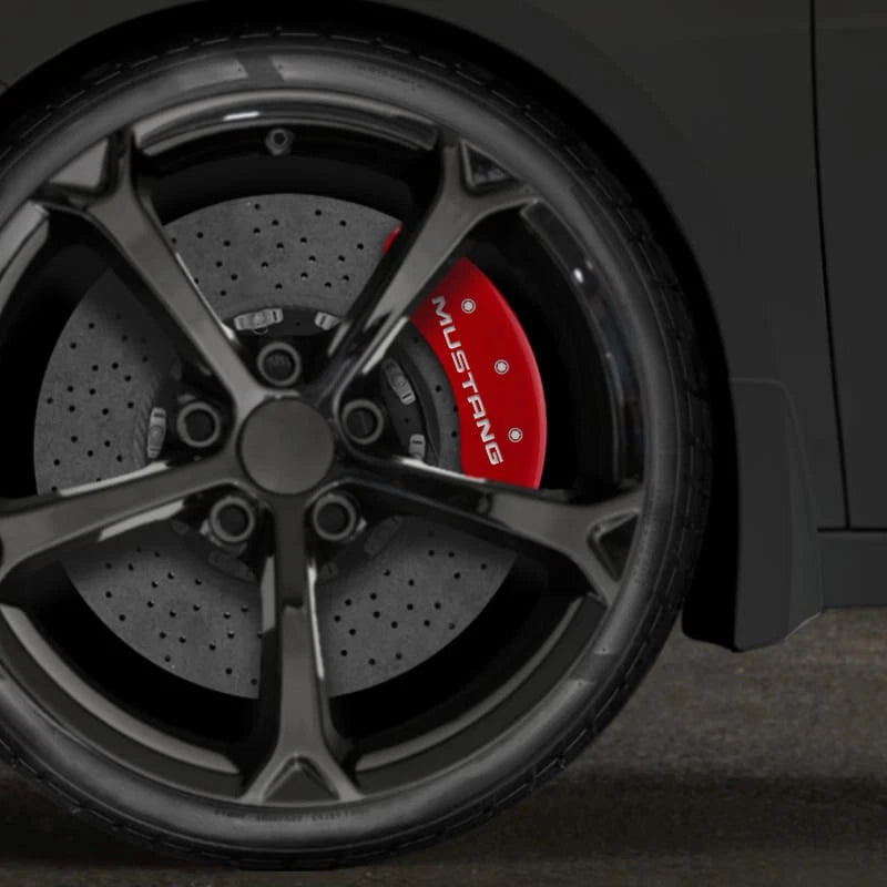 Front and Rear Red Pony Caliper Covers for 1997-1998 Ford Mustang by MGP