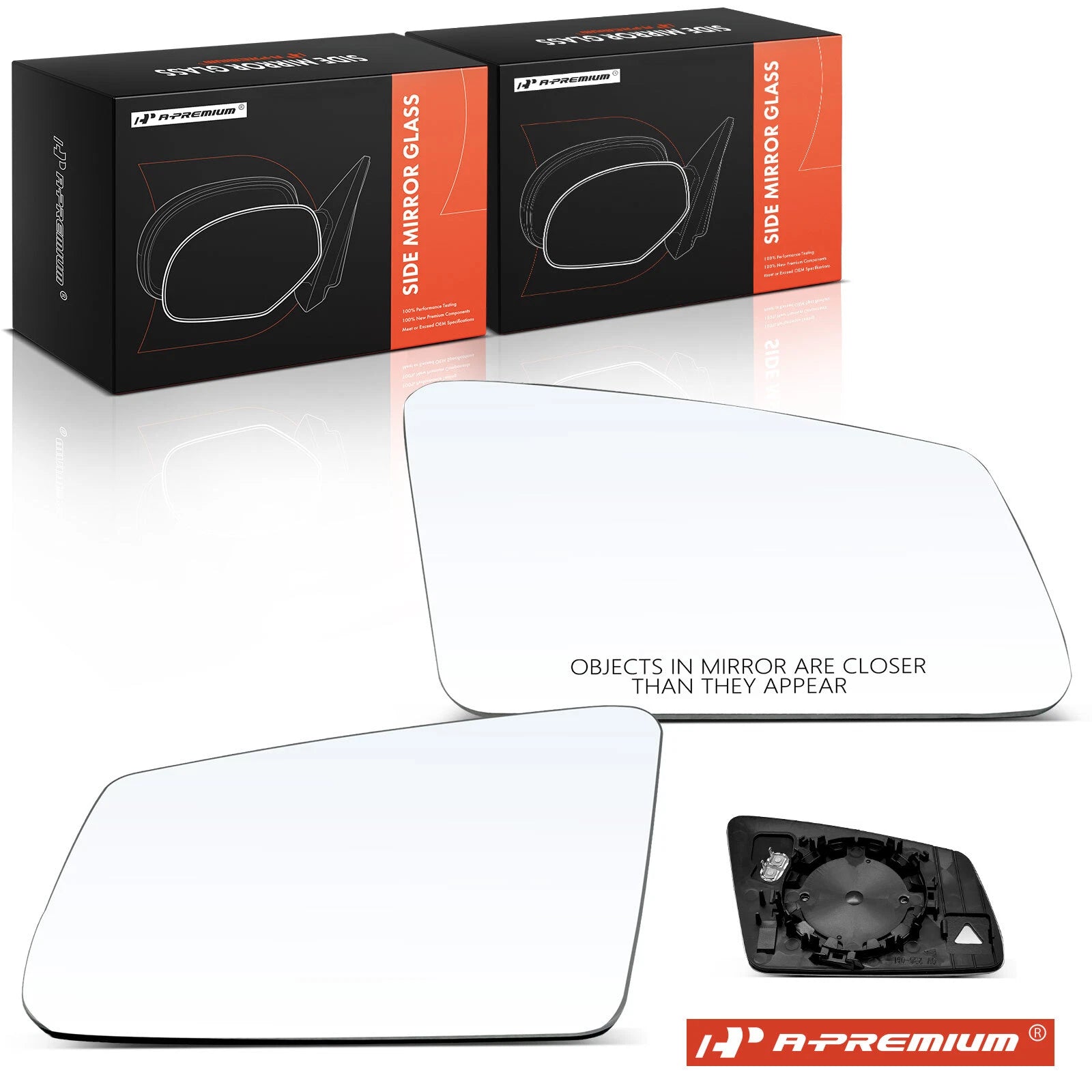 2X Heated Power Mirror Glass for Mercedes-Benz E250 (2014–2016)