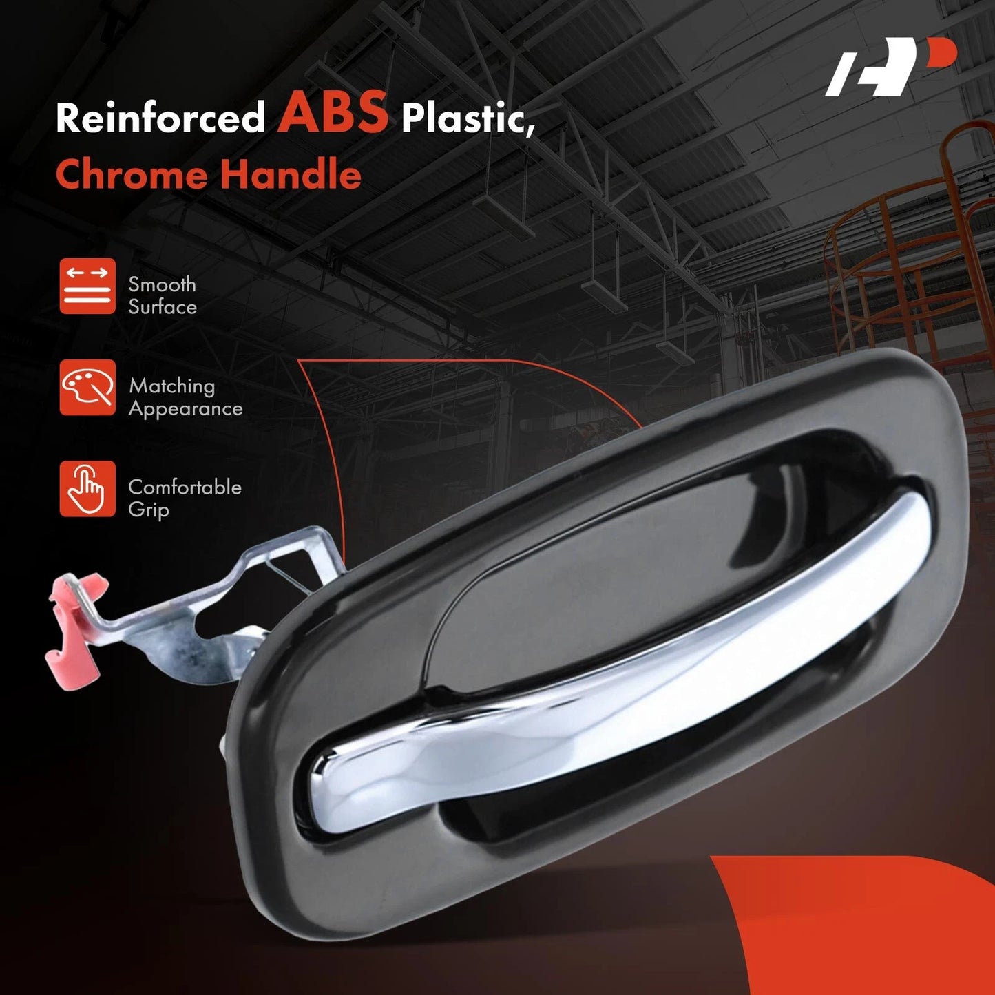 2X Rear Exterior Door Handle for Silverado 1500 2004–2006 Silverado 2500