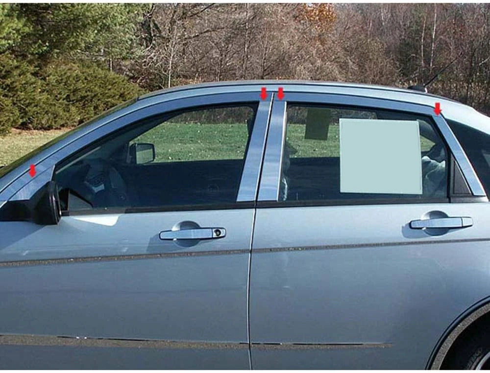8pc. Luxury FX Chrome Pillar Post Set for 2008-2011 Ford Focus