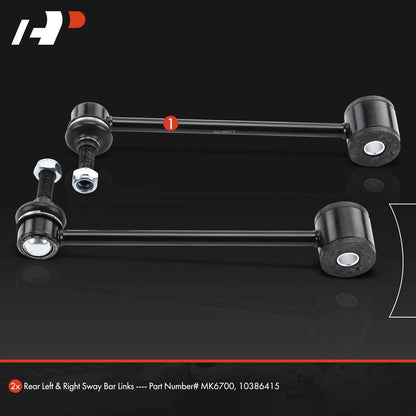 2X Rear Sway Bar Link for Jeep Wrangler (2007–2017)