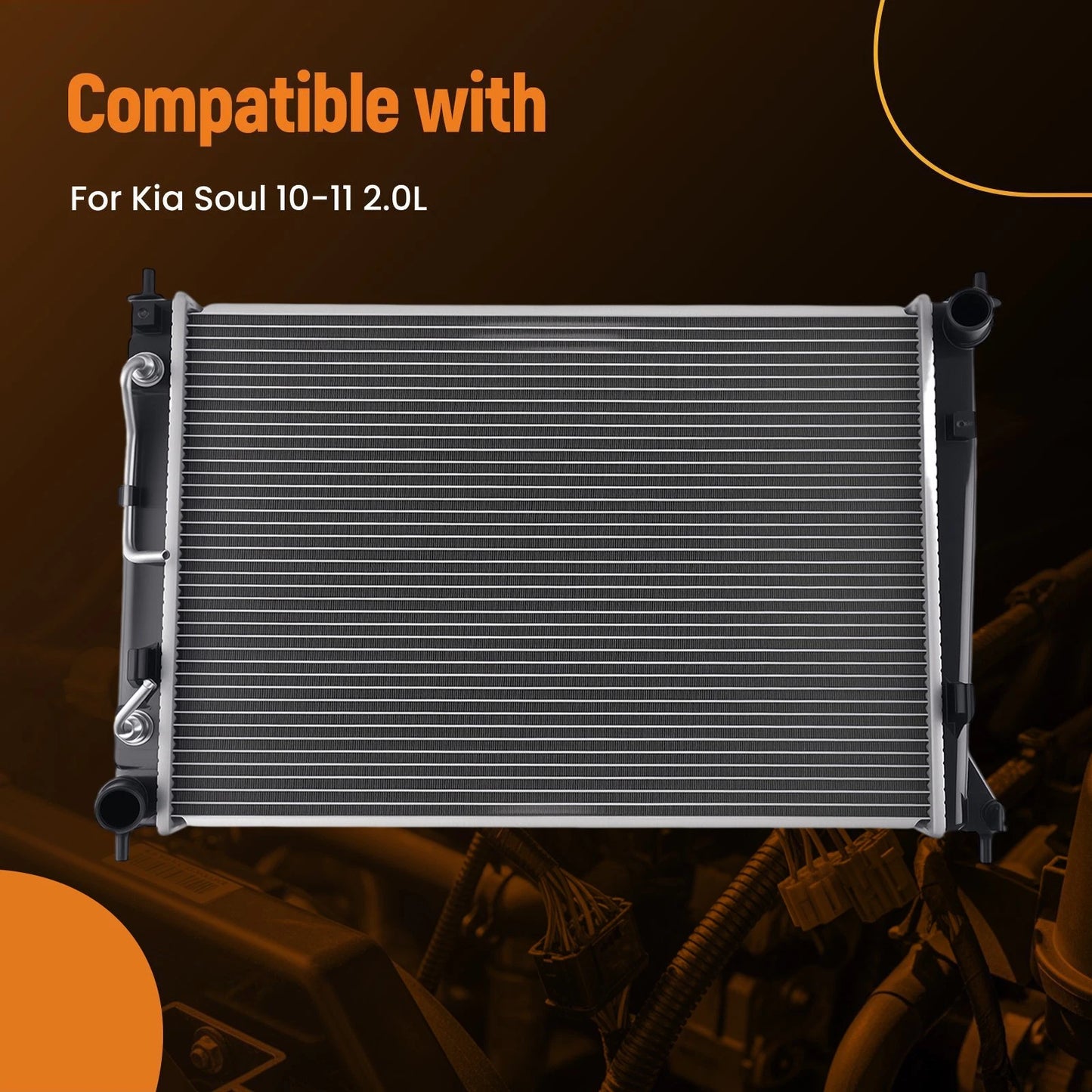 Aluminum Engine Radiator for Kia Soul (2010–2011) 2.0L