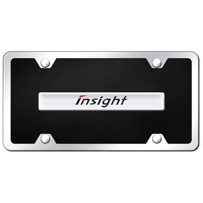 Chrome on Black Acrylic License Plate Kit -Officially Licensed for Honda Insight