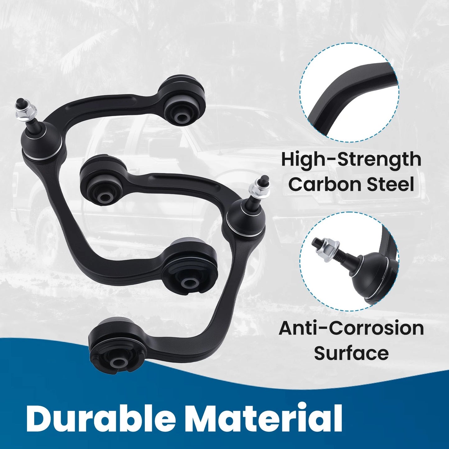 8pc Front Upper Control Arm and Tie Rod End for Ford F-150 (2007–2014)