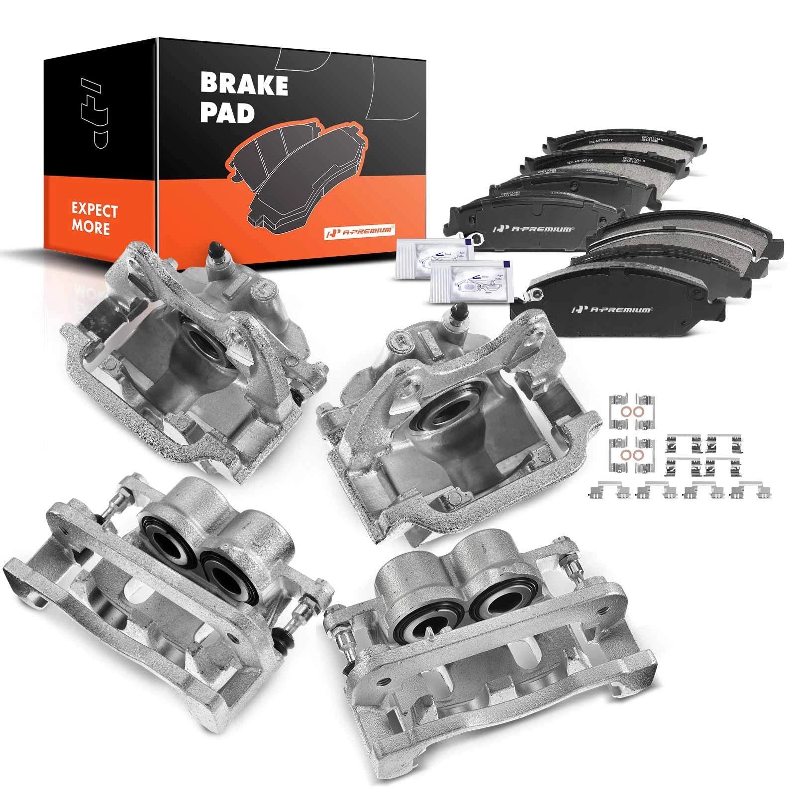 Ceramic Brake Pads & Calipers Set for Chevy Silverado Sierra