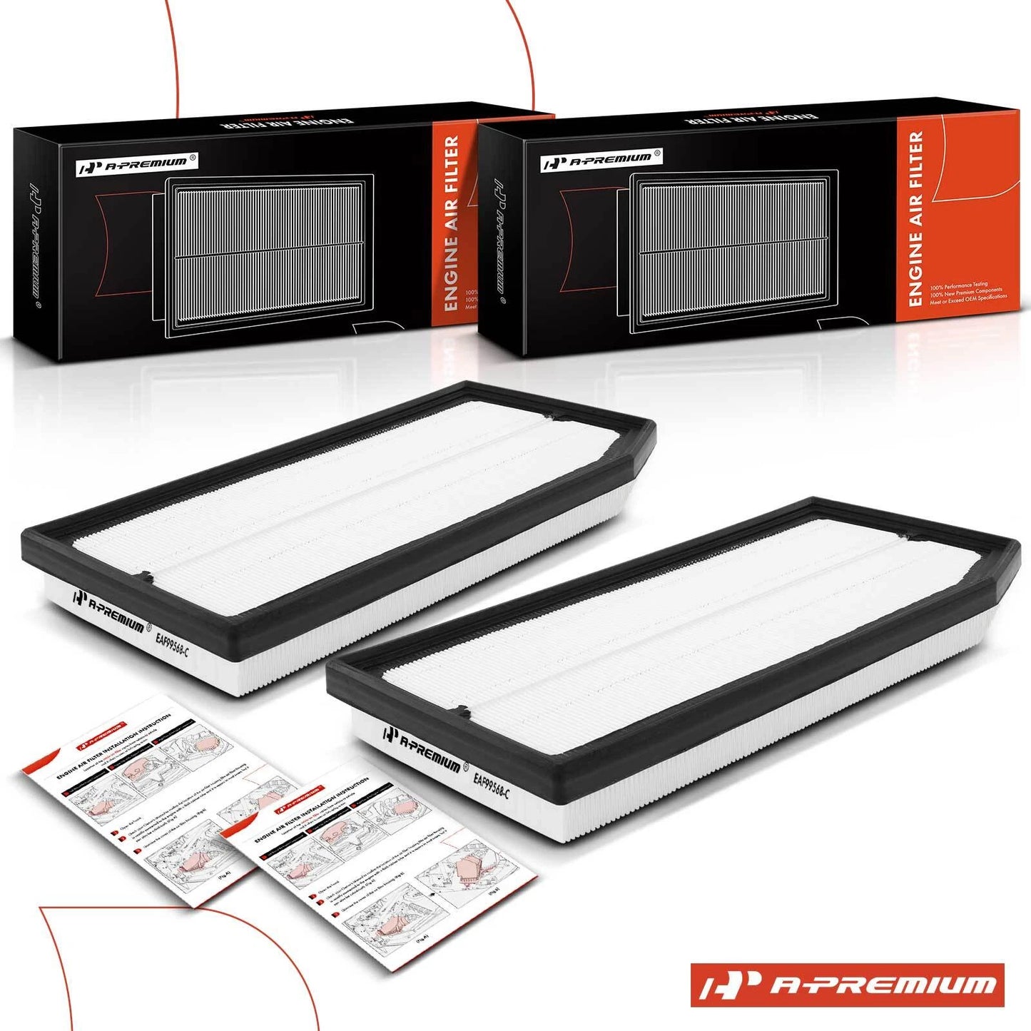 2X Engine Air Filter for Mercedes-Benz C300 E350 GLE350 (2019–2023)