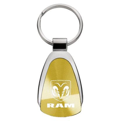 Gold Teardrop Keychain KCGOLD.RAM - Officially Licensed for Dodge RAM