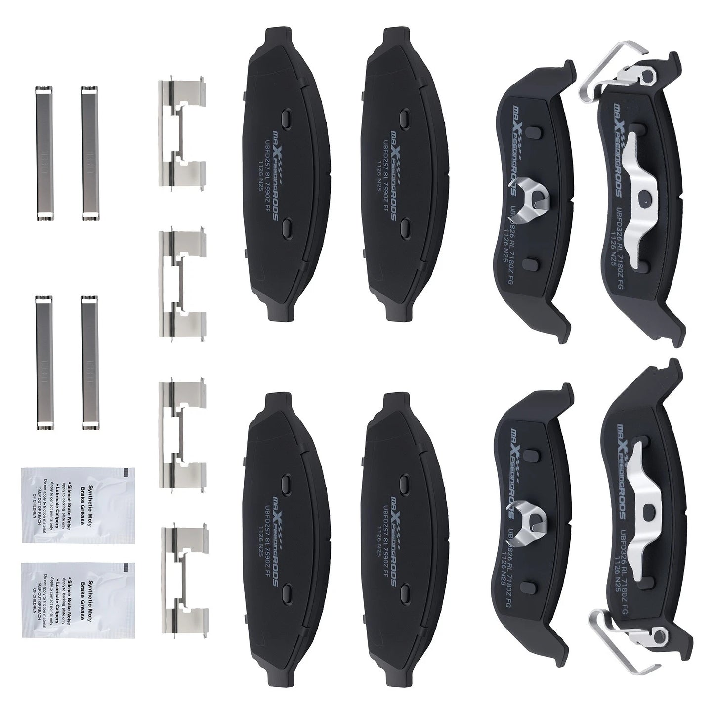 Front Rear Ceramic Brake Pads Set for Lincoln Town Car and Grand Marquis (1979–1983)