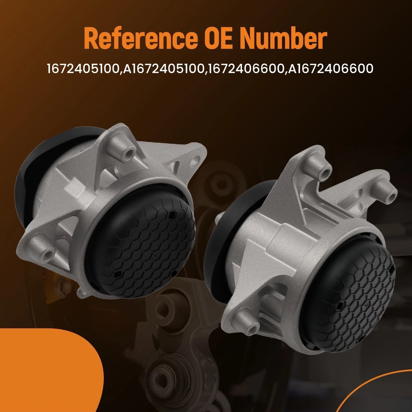 2PCS Engine Support Motor Mount for Mercedes W167 GLE350 (2019–2023)
