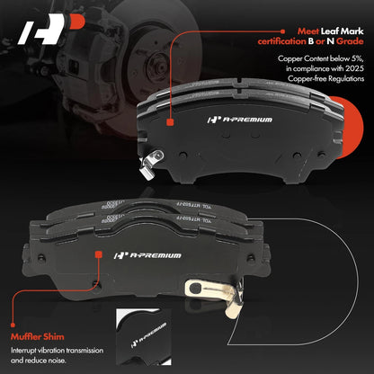 8x Ceramic Brake Pads for Chevrolet Caprice (2011–2017)