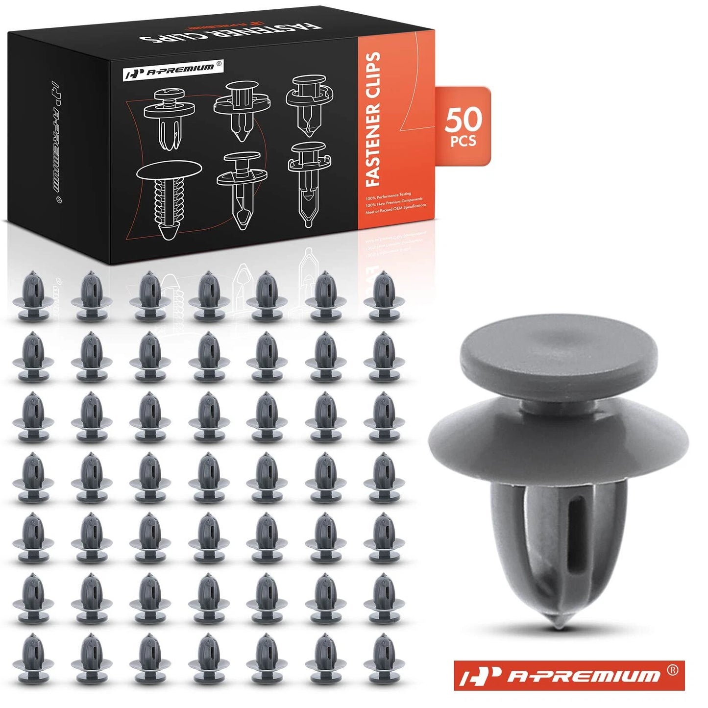 50Pcs 9mm Nylon Door Panel Clips for GMC Chevrolet