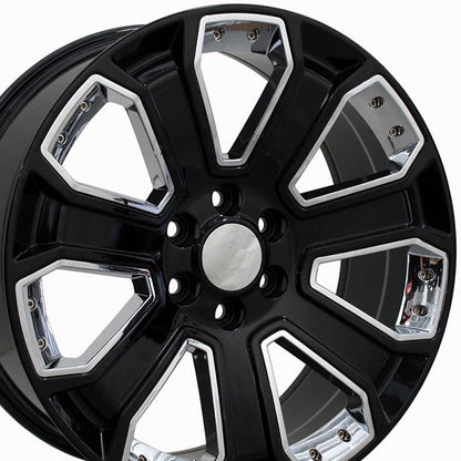 22" Black & Chrome Wheel for 2003-2014 Chevy Express 1500 - RVO2041