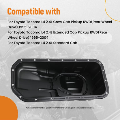 Engine Oil Collection Pan for Toyota Tacoma 2.4L (1995–2004) Steel